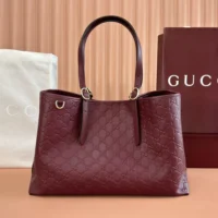 Gucci Women GG Emblem Large Tote Bag 815213AAFDV6207 (1)