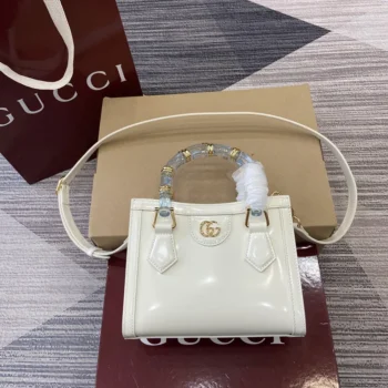 Gucci Women Gucci Diana Small Tote Bag-White ‎832936AAEVS