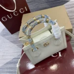 Gucci Women Gucci Diana Small Tote Bag-White ‎832936AAEVS