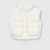 Gucci Women Light Cotton Canvas Gilet with Embroidery 826617 Z8B1S (1)