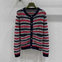 Gucci Women Striped Cotton Cardigan with Intarsia 835983 (1)