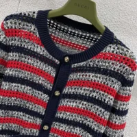 Gucci Women Striped Cotton Cardigan with Intarsia 835983 (1)