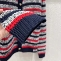 Gucci Women Striped Cotton Cardigan with Intarsia 835983 (1)