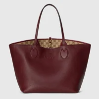 Gucci Women Totissima Large Reversible Tote Bag-Maroon ‎839112AAFEQ (1)