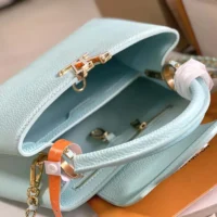 Louis Vuitton LV Women Capucines BB Handbag Blue Taurillon Leather Shimmery (1)