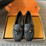Louis Vuitton LV Women Flore Car Shoe-Black 1AICKY