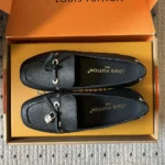 Louis Vuitton LV Women Flore Car Shoe-Black 1AICKY