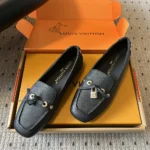 Louis Vuitton LV Women Flore Car Shoe-Black 1AICKY