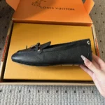 Louis Vuitton LV Women Flore Car Shoe-Black 1AICKY