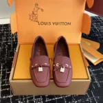 Louis Vuitton LV Women Flore Car Shoe-Bordeaux Red 1AICJM