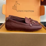Louis Vuitton LV Women Flore Car Shoe-Bordeaux Red 1AICJM
