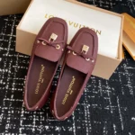 Louis Vuitton LV Women Flore Car Shoe-Bordeaux Red 1AICJM