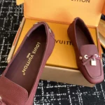 Louis Vuitton LV Women Flore Car Shoe-Bordeaux Red 1AICJM