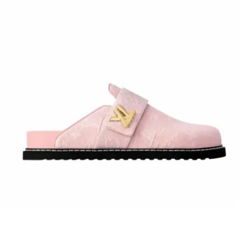 Louis Vuitton Unisex LV Cosy Flat Comfort Clog Pink Monogram Wool Anatomic Footbed
