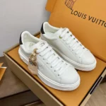 Louis Vuitton Unisex LV Time Out Sneaker Plain Calf Leather 1AGUX8