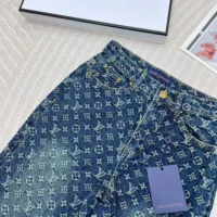 Louis Vuitton Women Monogram Flared Jeans in Washed Denim (1)