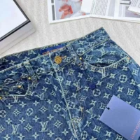 Louis Vuitton Women Monogram Flared Jeans in Washed Denim (1)
