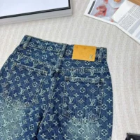 Louis Vuitton Women Monogram Flared Jeans in Washed Denim (1)
