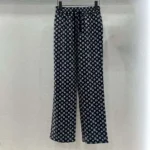 Louis Vuitton Women Monogram Pajama Pants in Airy Silk-Black