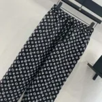 Louis Vuitton Women Monogram Pajama Pants in Airy Silk-Black