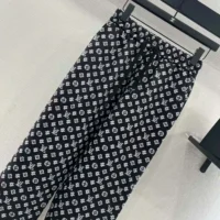 Louis Vuitton Women Monogram Pajama Pants in Airy Silk-Black (1)