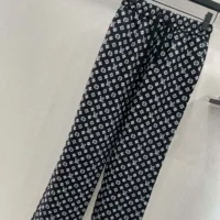 Louis Vuitton Women Monogram Pajama Pants in Airy Silk-Black (1)