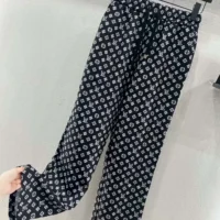 Louis Vuitton Women Monogram Pajama Pants in Airy Silk-Black (1)