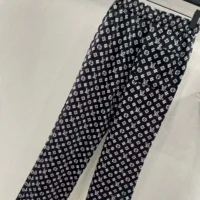Louis Vuitton Women Monogram Pajama Pants in Airy Silk-Black (1)