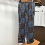 Louis Vuitton Women's Short Sleeved Damier Silk Pajama Set