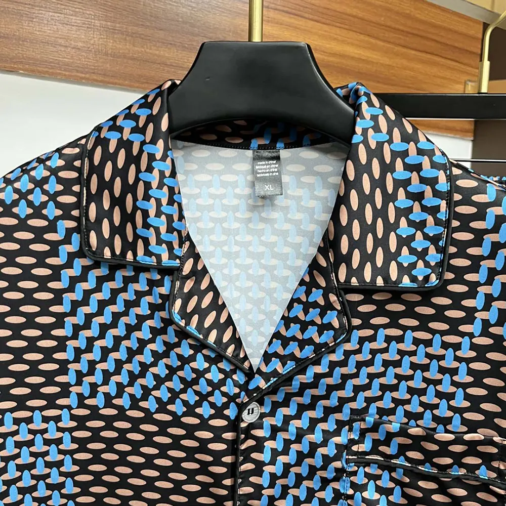 Louis Vuitton Women's Long Sleeved Damier Silk Pajama Set (9) Louis Vuitton Women's Short Sleeved Damier Silk Pajama Set