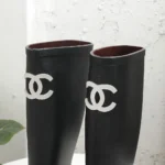 Chanel Women Caoutchouk CC High Boots-Black