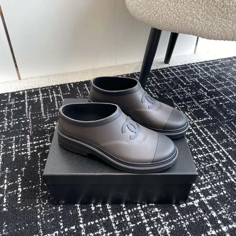Chanel Women Caoutchouk CC High Rain Boots-Black