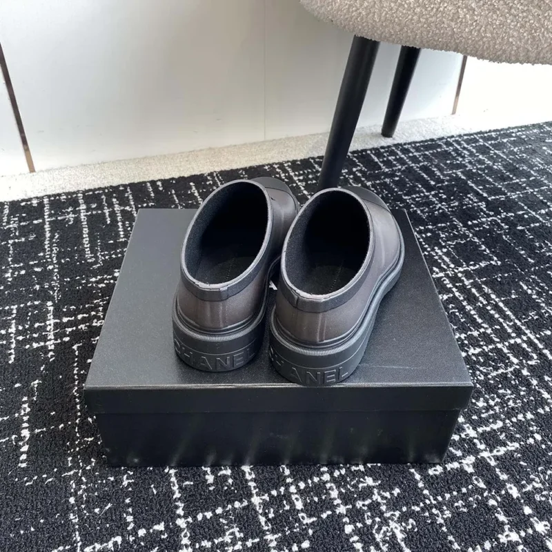 Chanel Women Caoutchouk CC High Rain Boots-Black
