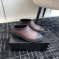 Chanel Women Caoutchouk CC High Rain Boots-Dark Maroon (1)