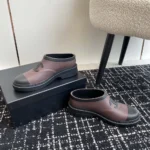 Chanel Women Caoutchouk CC High Rain Boots-Dark Maroon