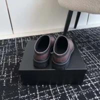 Chanel Women Caoutchouk CC High Rain Boots-Dark Maroon (1)