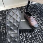 Chanel Women Caoutchouk CC High Rain Boots-Dark Maroon