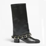 Chanel Women High Boots Lambskin Grosgrain-Black G46677