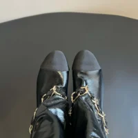 Chanel Women High Boots Lambskin Grosgrain-Black G46677 (1)