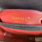 Chanel Women Small Trendy CC Flap Bag with Top Handle Lambskin-Black