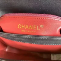 Chanel Women Small Trendy CC Flap Bag with Top Handle Lambskin-Black (1)