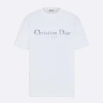 Dior Men Christian Dior Couture T-Shirt Relaxed Fit White Distressed-Effect Cotton Jersey