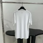 Dior Men Christian Dior Couture T-Shirt Relaxed Fit White Distressed-Effect Cotton Jersey