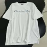Dior Men Christian Dior Couture T-Shirt Relaxed Fit White Distressed-Effect Cotton Jersey