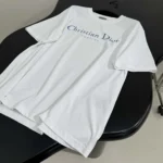 Dior Men Christian Dior Couture T-Shirt Relaxed Fit White Distressed-Effect Cotton Jersey