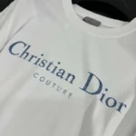 Dior Men Christian Dior Couture T-Shirt Relaxed Fit White Distressed-Effect Cotton Jersey