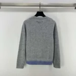 Dior Women Embroidered Sweater White Cashmere Knit with Multicolor Dior Pivoine Motif