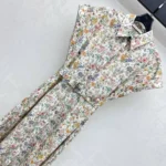 Dior Women Mid-Length Belted Shirtdress Cotton and Silk Poplin 557R71A3B50