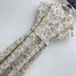 Dior Women Mid-Length Belted Shirtdress Cotton and Silk Poplin 557R71A3B50