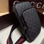 Gucci Men GG Black Small Crossbody Bag